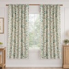image:imageDriftAway 100 Blackout Vintage Floral Linen Curtains Double Layer French Country Peony Flower Printed Pattern Thermal Insulated Drapes for Bedroom Living Room Back Tab 2 Panels W52 x L84 TaupeCreamEsmegreen