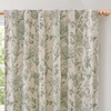 image:imageDriftAway 100 Blackout Vintage Floral Linen Curtains Double Layer French Country Peony Flower Printed Pattern Thermal Insulated Drapes for Bedroom Living Room Back Tab 2 Panels W52 x L84 TaupeCreamCandiceloden Green