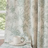 image:imageDriftAway 100 Blackout Vintage Floral Linen Curtains Double Layer French Country Peony Flower Printed Pattern Thermal Insulated Drapes for Bedroom Living Room Back Tab 2 Panels W52 x L84 TaupeCreamCecilialoden Green