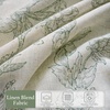 image:imageDriftAway 100 Blackout Vintage Floral Linen Curtains Double Layer French Country Peony Flower Printed Pattern Thermal Insulated Drapes for Bedroom Living Room Back Tab 2 Panels W52 x L84 TaupeCreamCecilialoden Green