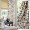 image:imageDriftAway 100 Blackout Vintage Floral Linen Curtains Double Layer French Country Peony Flower Printed Pattern Thermal Insulated Drapes for Bedroom Living Room Back Tab 2 Panels W52 x L84 TaupeCreamEileenbeige
