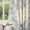 image:imageDriftAway 100 Blackout Vintage Floral Linen Curtains Double Layer French Country Peony Flower Printed Pattern Thermal Insulated Drapes for Bedroom Living Room Back Tab 2 Panels W52 x L84 TaupeCreamCeciliablack