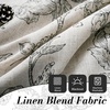 image:imageDriftAway 100 Blackout Vintage Floral Linen Curtains Double Layer French Country Peony Flower Printed Pattern Thermal Insulated Drapes for Bedroom Living Room Back Tab 2 Panels W52 x L84 TaupeCreamCeciliablack