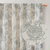image:imageDriftAway 100 Blackout Vintage Floral Linen Curtains Double Layer French Country Peony Flower Printed Pattern Thermal Insulated Drapes for Bedroom Living Room Back Tab 2 Panels W52 x L84 TaupeCreamCeciliablack