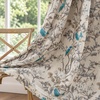 image:imageDriftAway 100 Blackout Vintage Floral Linen Curtains Double Layer French Country Peony Flower Printed Pattern Thermal Insulated Drapes for Bedroom Living Room Back Tab 2 Panels W52 x L84 TaupeCreamEileenbeige