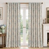 image:imageDriftAway 100 Blackout Vintage Floral Linen Curtains Double Layer French Country Peony Flower Printed Pattern Thermal Insulated Drapes for Bedroom Living Room Back Tab 2 Panels W52 x L84 TaupeCreamCatherineblue