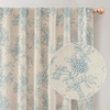 image:imageDriftAway 100 Blackout Vintage Floral Linen Curtains Double Layer French Country Peony Flower Printed Pattern Thermal Insulated Drapes for Bedroom Living Room Back Tab 2 Panels W52 x L84 TaupeCreamCatherineblue