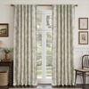 image:imageDriftAway 100 Blackout Vintage Floral Linen Curtains Double Layer French Country Peony Flower Printed Pattern Thermal Insulated Drapes for Bedroom Living Room Back Tab 2 Panels W52 x L84 TaupeCreamCecilialoden Green