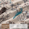 image:imageDriftAway 100 Blackout Vintage Floral Linen Curtains Double Layer French Country Peony Flower Printed Pattern Thermal Insulated Drapes for Bedroom Living Room Back Tab 2 Panels W52 x L84 TaupeCreamEileenbeige
