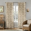 image:imageDriftAway 100 Blackout Vintage Floral Linen Curtains Double Layer French Country Peony Flower Printed Pattern Thermal Insulated Drapes for Bedroom Living Room Back Tab 2 Panels W52 x L84 TaupeCreamCandicetaupe