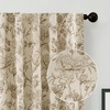 image:imageDriftAway 100 Blackout Vintage Floral Linen Curtains Double Layer French Country Peony Flower Printed Pattern Thermal Insulated Drapes for Bedroom Living Room Back Tab 2 Panels W52 x L84 TaupeCreamCandicetaupe