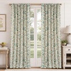 image:imageDriftAway 100 Blackout Vintage Floral Linen Curtains Double Layer French Country Peony Flower Printed Pattern Thermal Insulated Drapes for Bedroom Living Room Back Tab 2 Panels W52 x L84 TaupeCreamEsmegreen