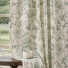 image:imageDriftAway 100 Blackout Vintage Floral Linen Curtains Double Layer French Country Peony Flower Printed Pattern Thermal Insulated Drapes for Bedroom Living Room Back Tab 2 Panels W52 x L84 TaupeCreamCandiceloden Green