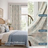 image:imageDriftAway 100 Blackout Vintage Floral Linen Curtains Double Layer French Country Peony Flower Printed Pattern Thermal Insulated Drapes for Bedroom Living Room Back Tab 2 Panels W52 x L84 TaupeCreamCatherineblue