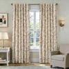 image:imageDriftAway 100 Blackout Vintage Floral Linen Curtains Double Layer French Country Peony Flower Printed Pattern Thermal Insulated Drapes for Bedroom Living Room Back Tab 2 Panels W52 x L84 TaupeCreamCandicetaupe