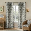 image:imageDriftAway 100 Blackout Vintage Floral Linen Curtains Double Layer French Country Peony Flower Printed Pattern Thermal Insulated Drapes for Bedroom Living Room Back Tab 2 Panels W52 x L84 TaupeCreamCandiceblack
