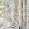 image:imageDriftAway 100 Blackout Vintage Floral Linen Curtains Double Layer French Country Peony Flower Printed Pattern Thermal Insulated Drapes for Bedroom Living Room Back Tab 2 Panels W52 x L84 TaupeCreamCeciliablack