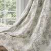 image:imageDriftAway 100 Blackout Vintage Floral Linen Curtains Double Layer French Country Peony Flower Printed Pattern Thermal Insulated Drapes for Bedroom Living Room Back Tab 2 Panels W52 x L84 TaupeCreamCeciliablack
