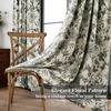 image:imageDriftAway 100 Blackout Vintage Floral Linen Curtains Double Layer French Country Peony Flower Printed Pattern Thermal Insulated Drapes for Bedroom Living Room Back Tab 2 Panels W52 x L84 TaupeCreamCandiceblack