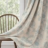 image:imageDriftAway 100 Blackout Vintage Floral Linen Curtains Double Layer French Country Peony Flower Printed Pattern Thermal Insulated Drapes for Bedroom Living Room Back Tab 2 Panels W52 x L84 TaupeCreamCatherineblue