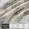 image:imageDriftAway 100 Blackout Vintage Floral Linen Curtains Double Layer French Country Peony Flower Printed Pattern Thermal Insulated Drapes for Bedroom Living Room Back Tab 2 Panels W52 x L84 TaupeCreamCeciliablack