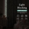 image:imageDriftAway 100 Blackout Vintage Floral Linen Curtains Double Layer French Country Peony Flower Printed Pattern Thermal Insulated Drapes for Bedroom Living Room Back Tab 2 Panels W52 x L84 TaupeCreamEsmegreen