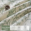 image:imageDriftAway 100 Blackout Vintage Floral Linen Curtains Double Layer French Country Peony Flower Printed Pattern Thermal Insulated Drapes for Bedroom Living Room Back Tab 2 Panels W52 x L84 TaupeCreamCandiceloden Green