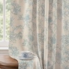 image:imageDriftAway 100 Blackout Vintage Floral Linen Curtains Double Layer French Country Peony Flower Printed Pattern Thermal Insulated Drapes for Bedroom Living Room Back Tab 2 Panels W52 x L84 TaupeCreamCatherineblue