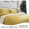 image:imageDriftAway 3 Piece Velvet Quilt Set Bedspreads Coverlets Cover Prewashed Full Queen Size Gold Yellow