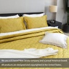 image:imageDriftAway 3 Piece Velvet Quilt Set Bedspreads Coverlets Cover Prewashed Full Queen Size Gold Yellow