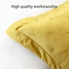 image:imageDriftAway 3 Piece Velvet Quilt Set Bedspreads Coverlets Cover Prewashed Full Queen Size Gold Yellow
