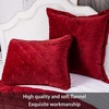 image:imageDriftAway 3 Piece Velvet Quilt Set Bedspreads Coverlets Cover Prewashed King Red