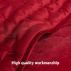 image:imageDriftAway 3 Piece Velvet Quilt Set Bedspreads Coverlets Cover Prewashed King Red