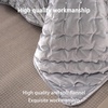 image:imageDriftAway 3 Piece Velvet Quilt Set Bedspreads Coverlets Cover Prewashed Queen Silver Gray