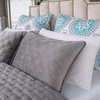 image:imageDriftAway 3 Piece Velvet Quilt Set Bedspreads Coverlets Cover Prewashed Queen Silver Gray
