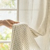 image:imageDriftAway 3D Chenille Striped Curtains 84 Inches Long Tweed Linen Textured Light Filtering Woven Embroidered Luxury Soft Drapes for Living Room Bedroom Grommet Privacy 2 Panels W52 x L84 TaupeGreen Gray