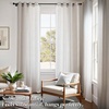 image:imageDriftAway 3D Chenille Striped Curtains 84 Inches Long Tweed Linen Textured Light Filtering Woven Embroidered Luxury Soft Drapes for Living Room Bedroom Grommet Privacy 2 Panels W52 x L84 TaupeCoffee