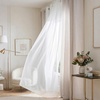 image:imageDriftAway 3D Chenille Striped Curtains 84 Inches Long Tweed Linen Textured Light Filtering Woven Embroidered Luxury Soft Drapes for Living Room Bedroom Grommet Privacy 2 Panels W52 x L84 TaupeTaupe