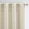 image:imageDriftAway 3D Chenille Striped Curtains 84 Inches Long Tweed Linen Textured Light Filtering Woven Embroidered Luxury Soft Drapes for Living Room Bedroom Grommet Privacy 2 Panels W52 x L84 TaupeGreen Gray