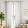 image:imageDriftAway 3D Chenille Striped Curtains 84 Inches Long Tweed Linen Textured Light Filtering Woven Embroidered Luxury Soft Drapes for Living Room Bedroom Grommet Privacy 2 Panels W52 x L84 TaupeCoffee