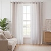 image:imageDriftAway 3D Chenille Striped Curtains 84 Inches Long Tweed Linen Textured Light Filtering Woven Embroidered Luxury Soft Drapes for Living Room Bedroom Grommet Privacy 2 Panels W52 x L84 TaupeTaupe