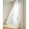 image:imageDriftAway 3D Chenille Striped Curtains 84 Inches Long Tweed Linen Textured Light Filtering Woven Embroidered Luxury Soft Drapes for Living Room Bedroom Grommet Privacy 2 Panels W52 x L84 TaupeGreen Gray