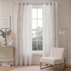 image:imageDriftAway 3D Chenille Striped Curtains 84 Inches Long Tweed Linen Textured Light Filtering Woven Embroidered Luxury Soft Drapes for Living Room Bedroom Grommet Privacy 2 Panels W52 x L84 TaupeTaupe