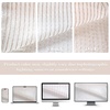 image:imageDriftAway 3D Chenille Striped Curtains 84 Inches Long Tweed Linen Textured Light Filtering Woven Embroidered Luxury Soft Drapes for Living Room Bedroom Grommet Privacy 2 Panels W52 x L84 TaupeTaupe