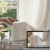 image:imageDriftAway 3D Chenille Striped Curtains 84 Inches Long Tweed Linen Textured Light Filtering Woven Embroidered Luxury Soft Drapes for Living Room Bedroom Grommet Privacy 2 Panels W52 x L84 TaupeCoffee
