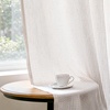 image:imageDriftAway 3D Chenille Striped Curtains 84 Inches Long Tweed Linen Textured Light Filtering Woven Embroidered Luxury Soft Drapes for Living Room Bedroom Grommet Privacy 2 Panels W52 x L84 TaupeTaupe