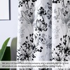 image:imageDriftAway Acacia Floral Blossom Watercolor Printed 100 Percent Blackout Thermal Insulated Window Curtain Valance Rod Pocket Single 52 Inch by 24 Inch Plus 2 Inch Header GrayGrey