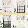 image:imageDriftAway Acacia Floral Blossom Watercolor Printed 100 Percent Blackout Thermal Insulated Window Curtain Valance Rod Pocket Single 52 Inch by 24 Inch Plus 2 Inch Header GrayYellow