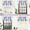 image:imageDriftAway Acacia Floral Blossom Watercolor Printed 100 Percent Blackout Thermal Insulated Window Curtain Valance Rod Pocket Single 52 Inch by 24 Inch Plus 2 Inch Header GrayGrey