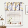 image:imageDriftAway Acacia Floral Blossom Watercolor Printed 100 Percent Blackout Thermal Insulated Window Curtain Valance Rod Pocket Single 52 Inch by 24 Inch Plus 2 Inch Header GrayYellow